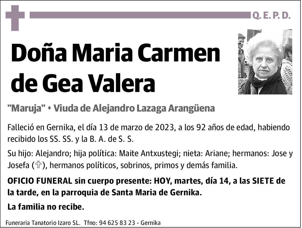 Maria Carmen de Gea Valera