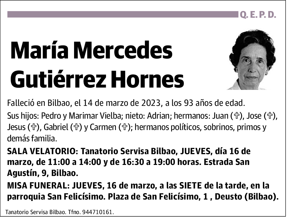 María Mercedes Gutiérrez Hornes