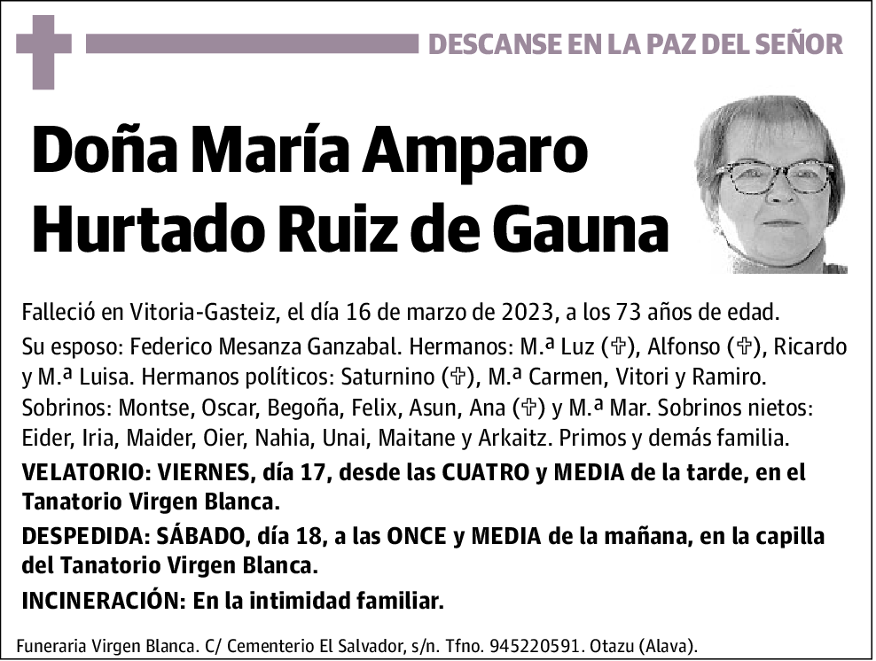 María Hurtado Hurtado Ruiz De Gauna