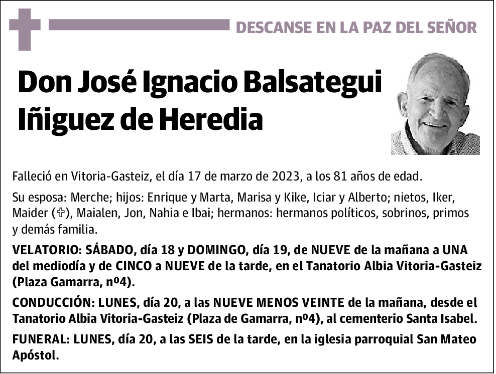José Ignacio Balsategui Iñiguez de Heredia