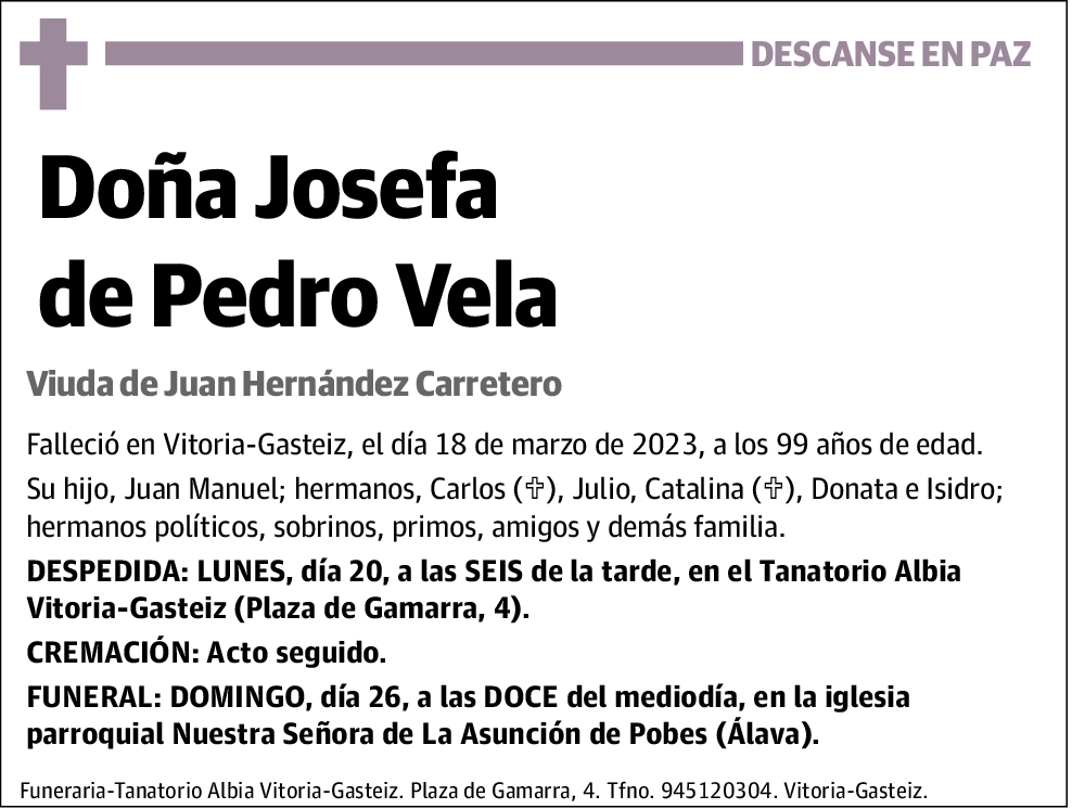 Josefa de Pedro Vela