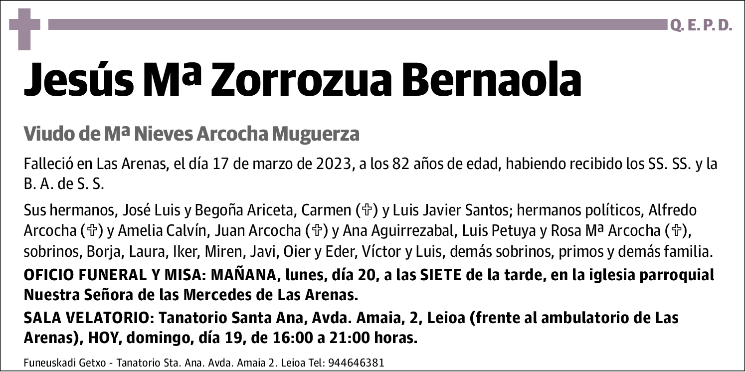 Jesús Mª Zorrozua Bernaola