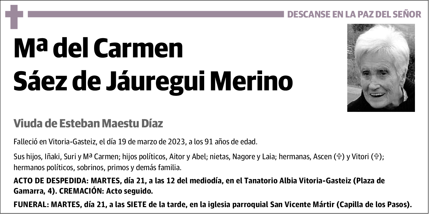 Mª del Carmen Sáez de Jáuregui Merino