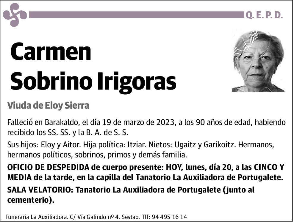 Carmen Sobrino Irigoras