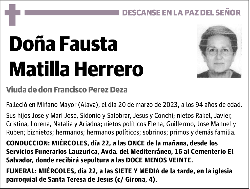 Fausta Matilla Herrero