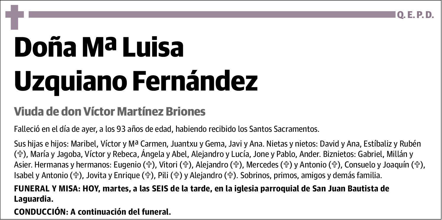 Mª Luisa Uzquiano Fernández
