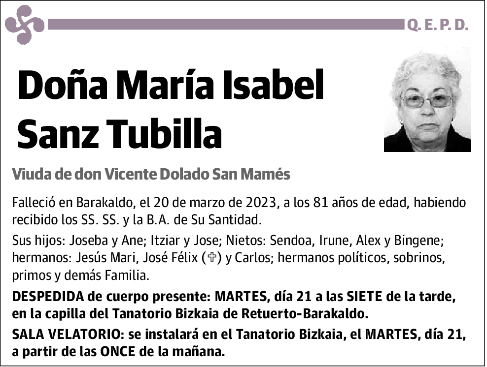 María Isabel Sanz Tubilla