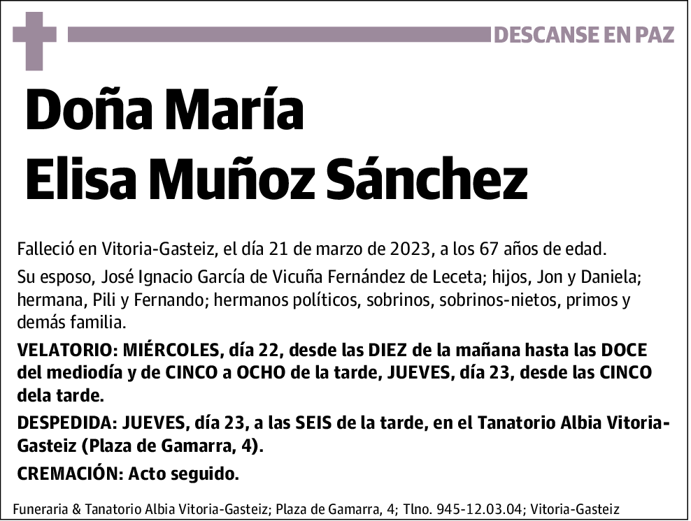 María Elisa Muñoz Sánchez