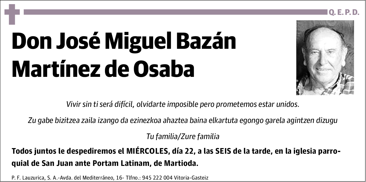 Jose Miguel Bazán Martínez de Osaba