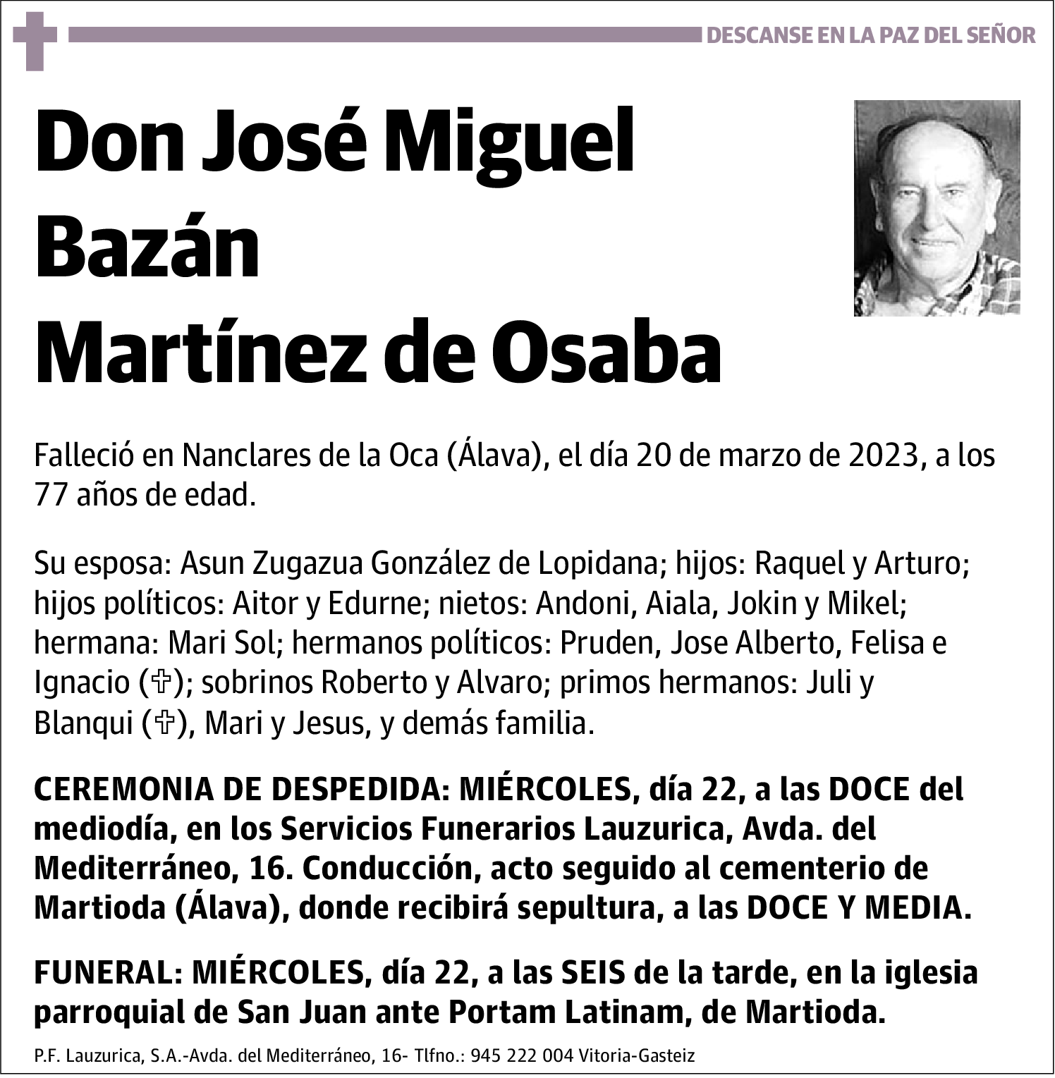 Jose Miguel Bazán Martínez de Osaba