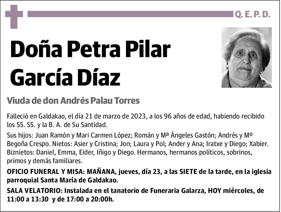 Petra Pilar García Díaz