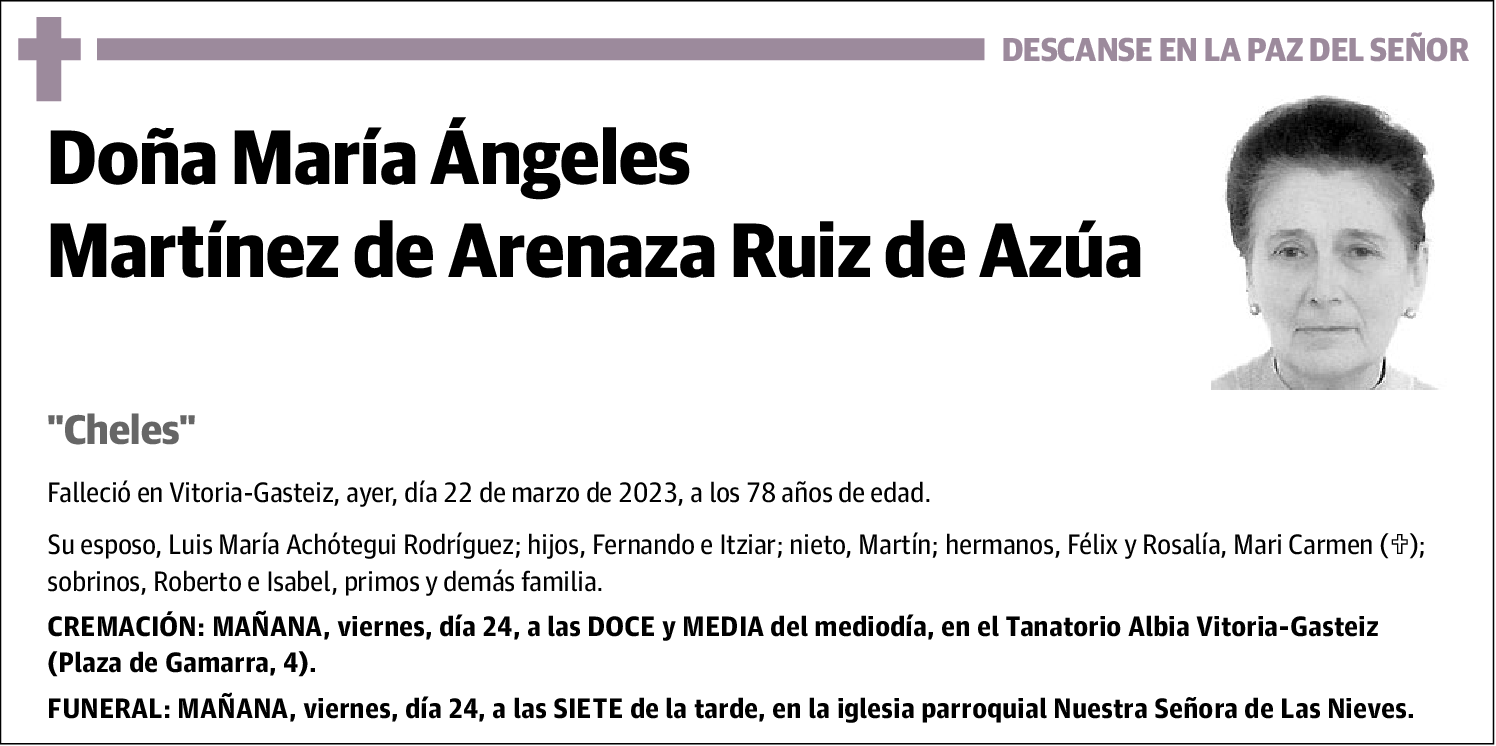 María Ángeles Martínez de Arenaza Ruiz de Azúa