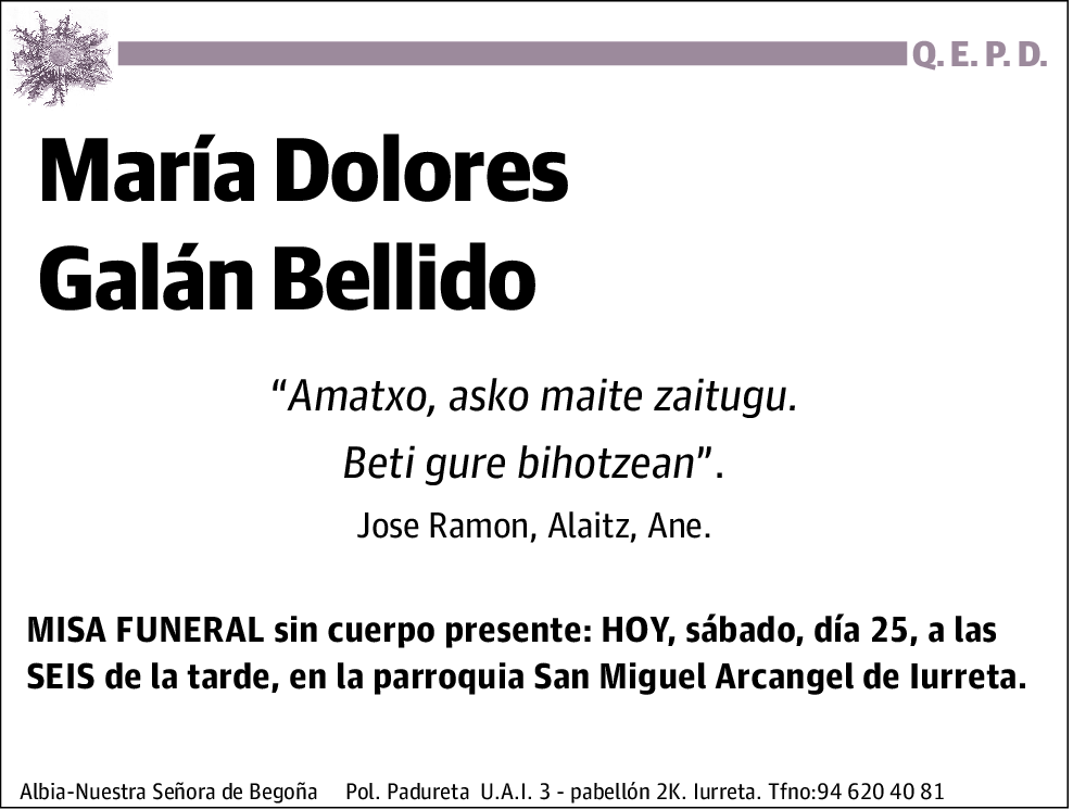 María Dolores Galán Bellido