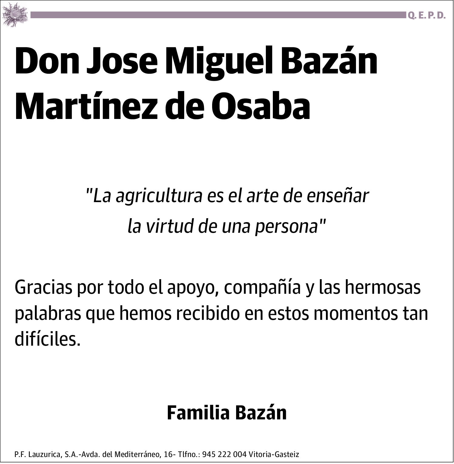Jose Miguel Bazan Martinez De Osaba