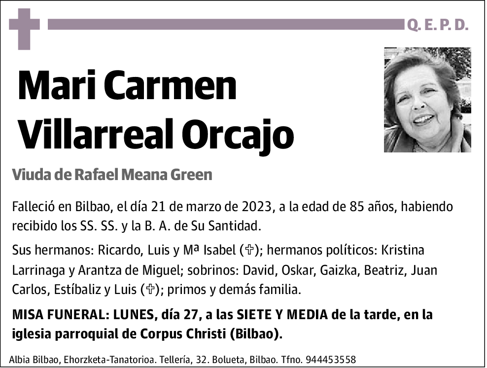 Mari Carmen Villarreal Orcajo