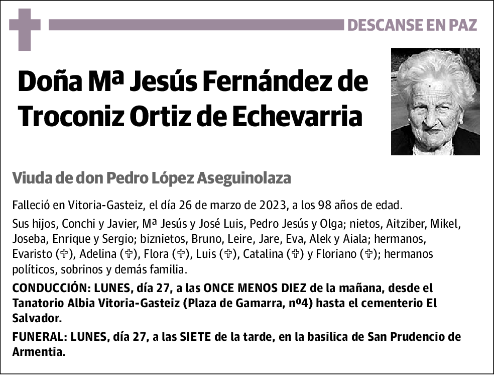 Mª Jesús Fernández de Troconiz Ortiz de Echevarria