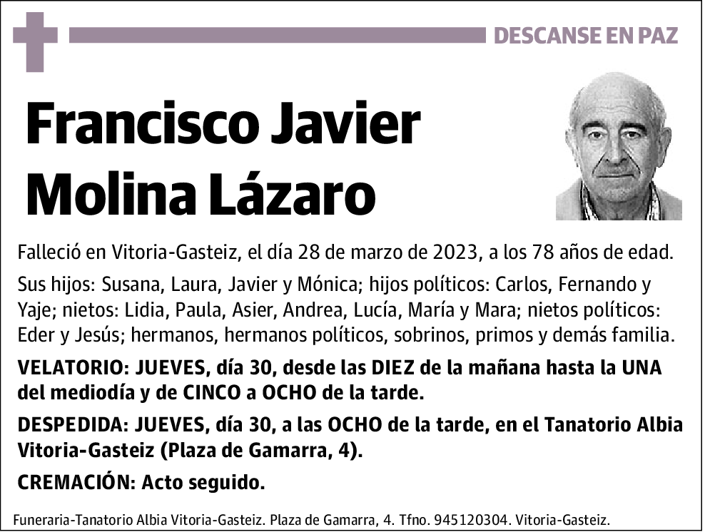 Francisco Javier Molina Lázaro