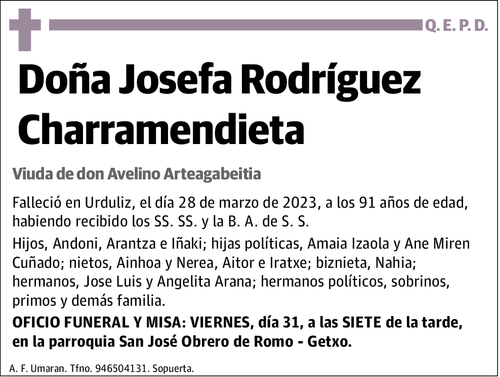 Josefa Rodríguez Charramendieta