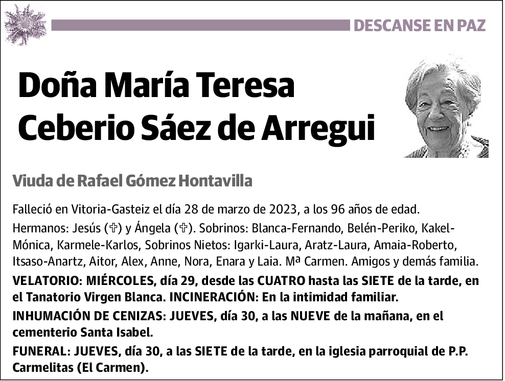 María Teresa Ceberio Saéz de Arregui