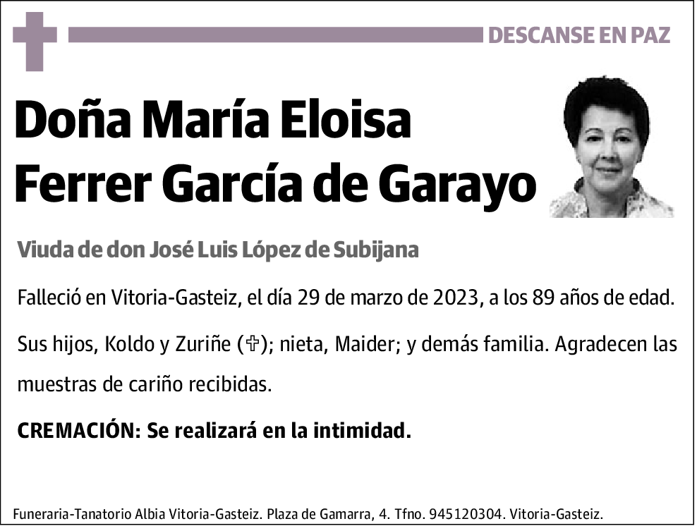 María Eloisa Ferrer García de Garayo