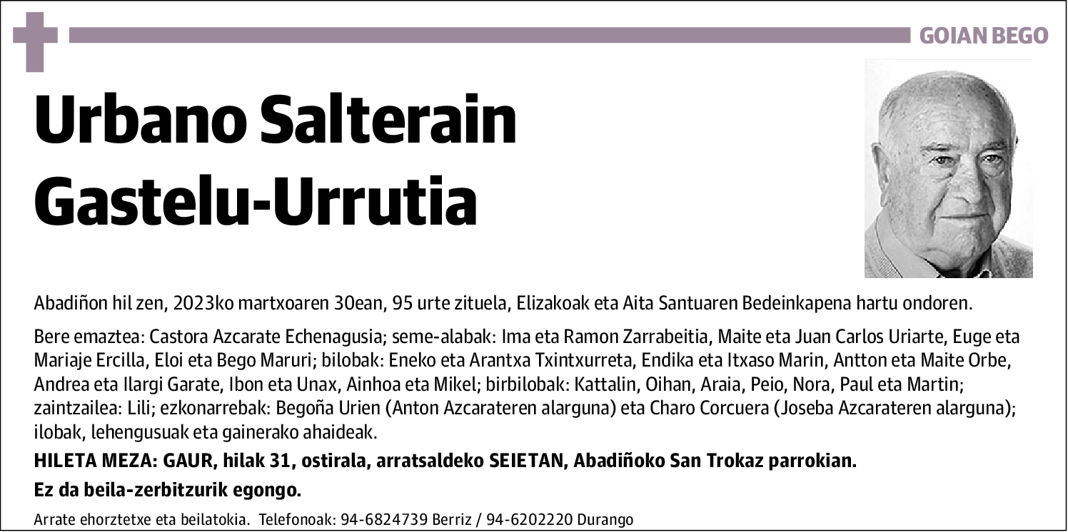 Urbano Salterain Gastelu-Urrutia