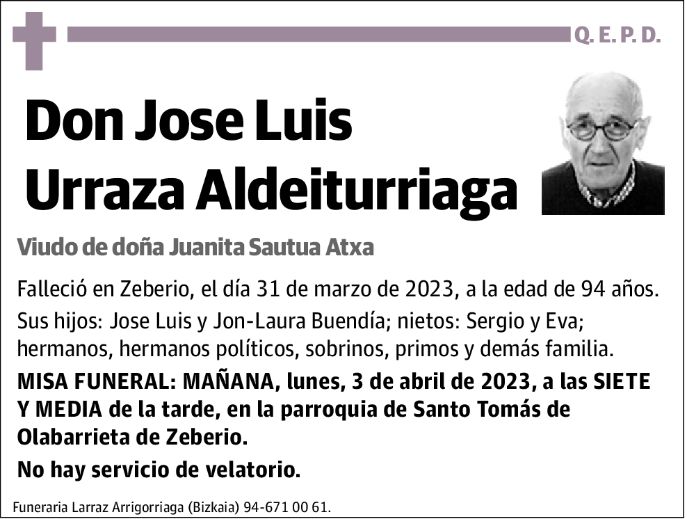 Jose Luis Urraza Aldeiturriaga