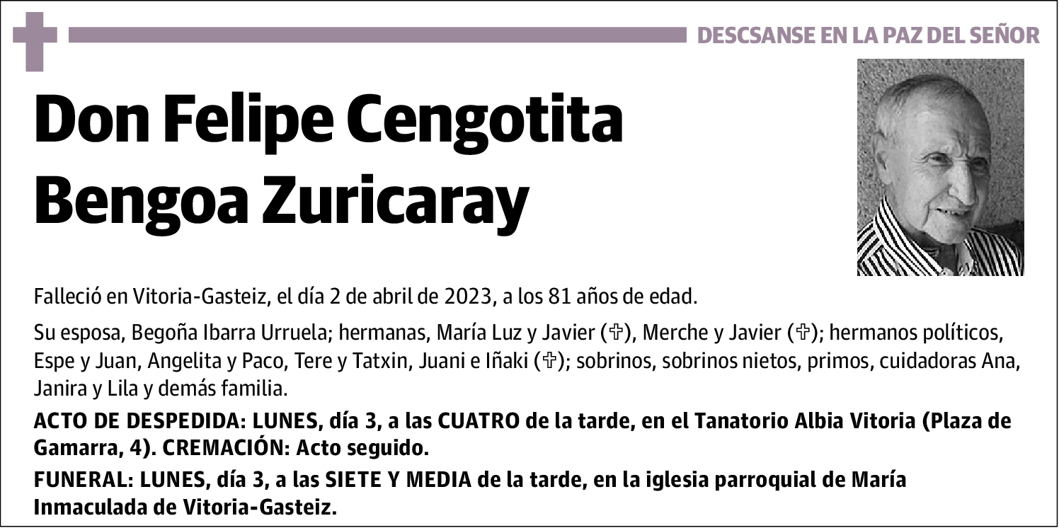 Felipe Cengotita Bengoa Zuricaray