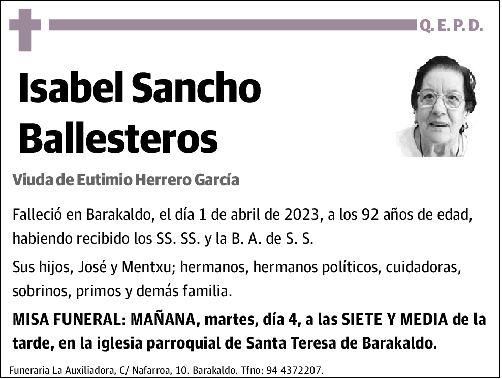 Isabel Sancho Ballesteros