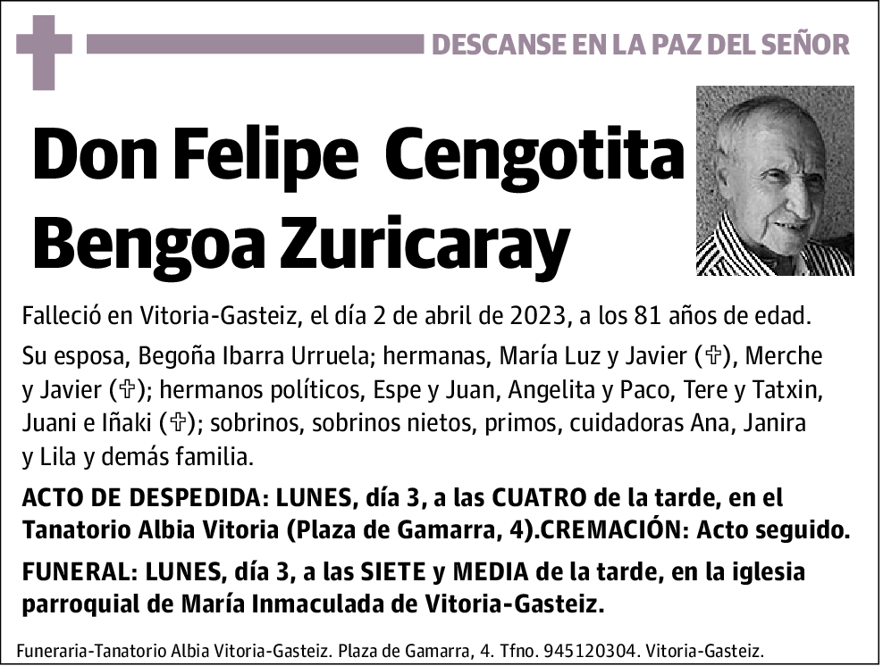 Felipe Cengotita Bengoa Zuricaray