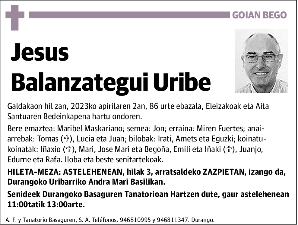 Jesus Balanzategui Uribe