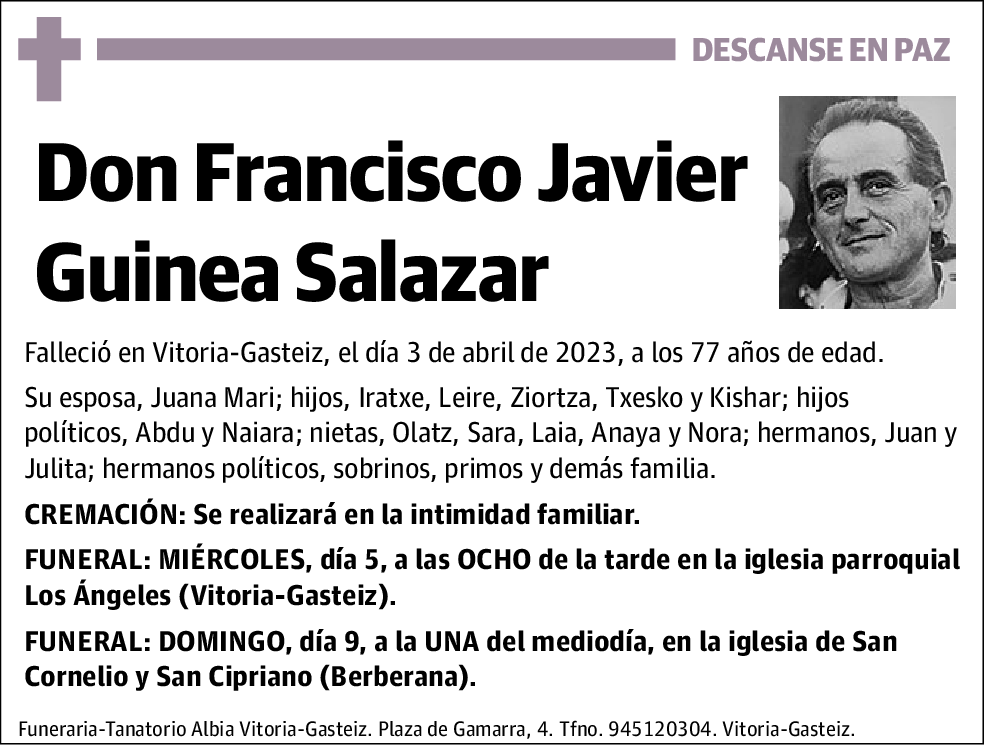 Fco Javier Guinea Salazar