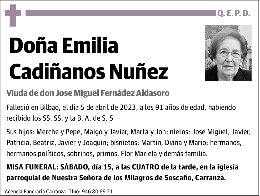 Emilia Cadiñanos Nuñez