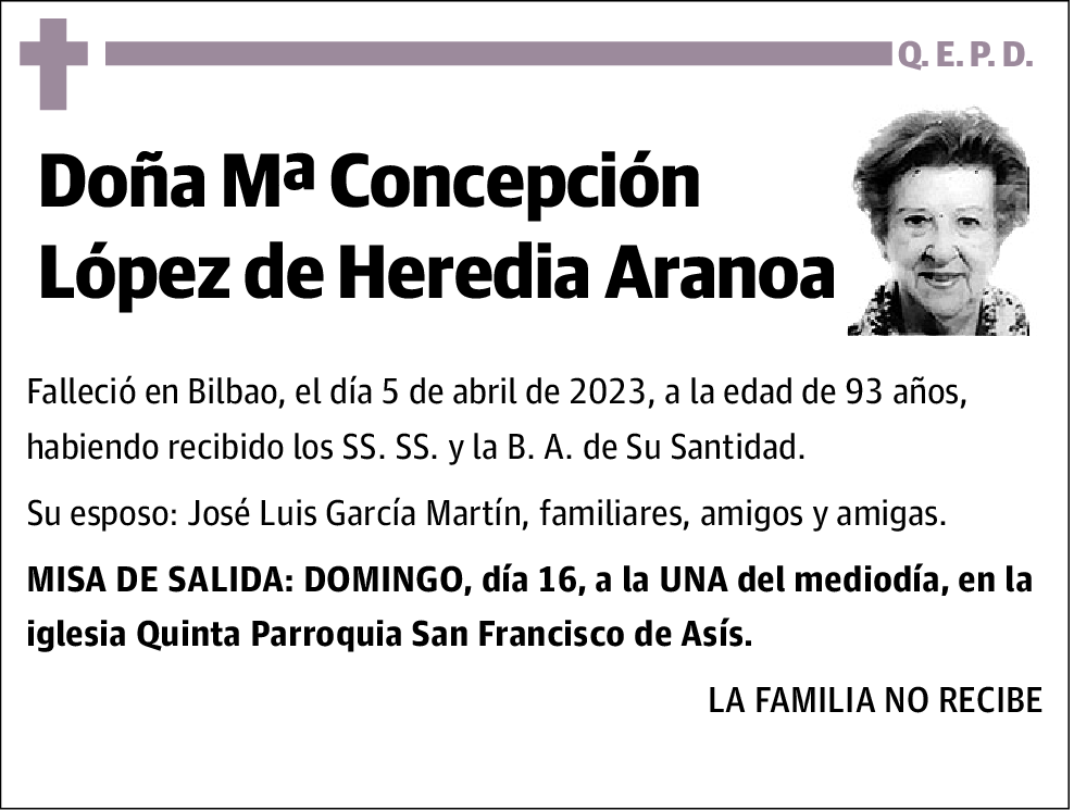 Mª Concepción López de Heredia Aranoa