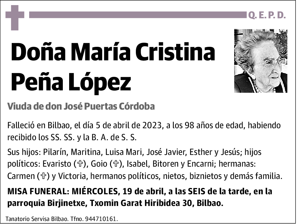 María Cristina Peña López