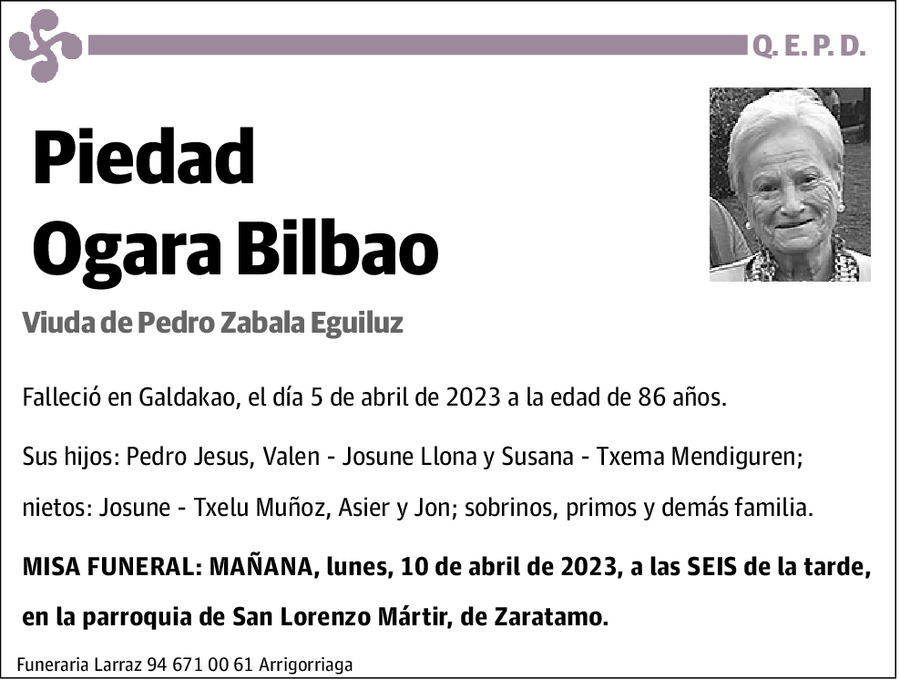 Piedad Ogara Bilbao