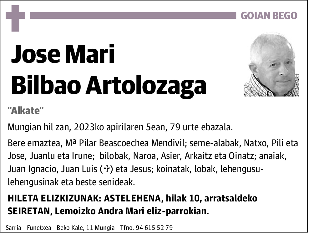 Jose Mari Bilbao Artolozaga