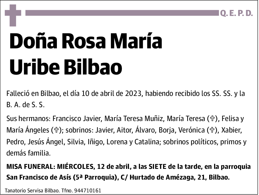 Rosa María Uribe Bilbao