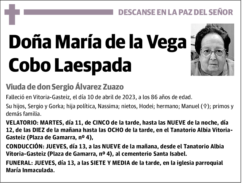 María de la Vega Cobo Laespada