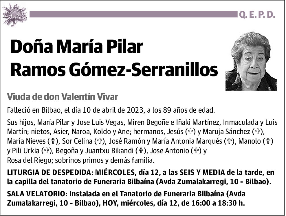 María Pilar Ramos Gómez Serranillos