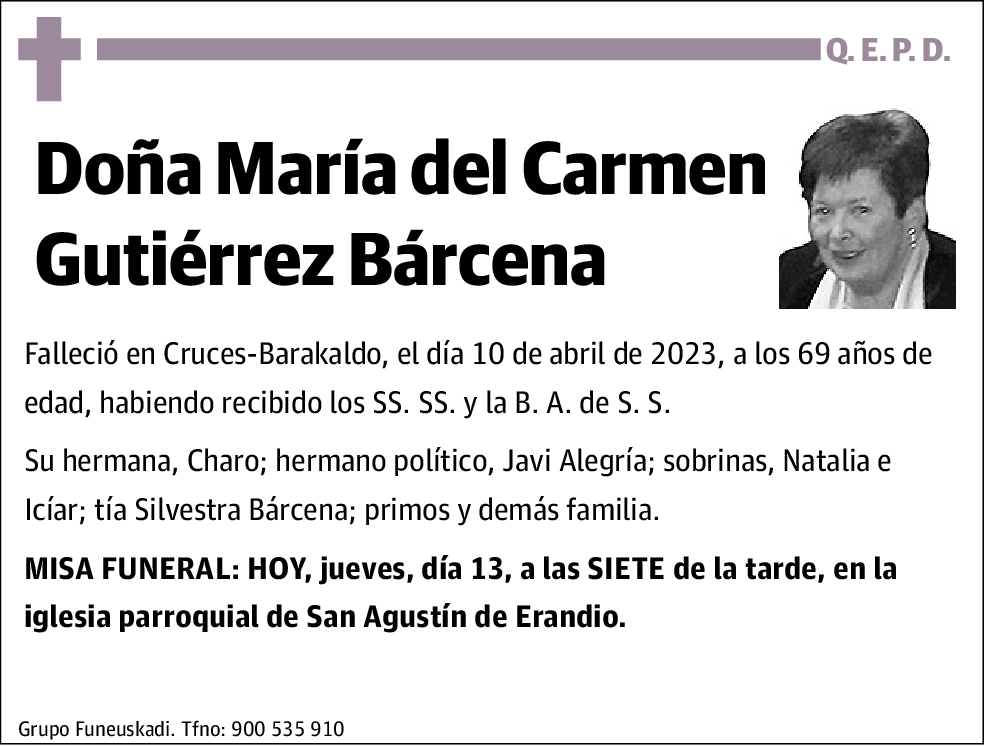 María del Carmen Gutierrez Bárcena