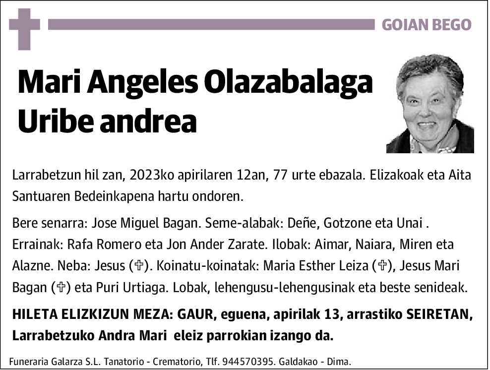 Mari Angeles Olazabalaga Uribe