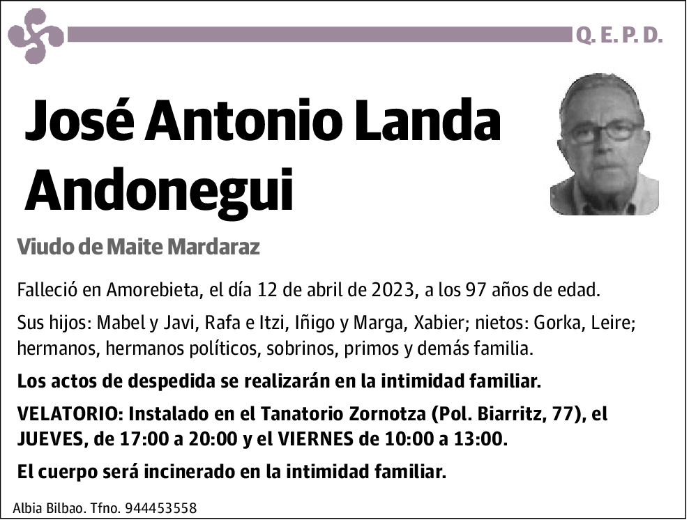 Jose Antonio Landa Andonegui