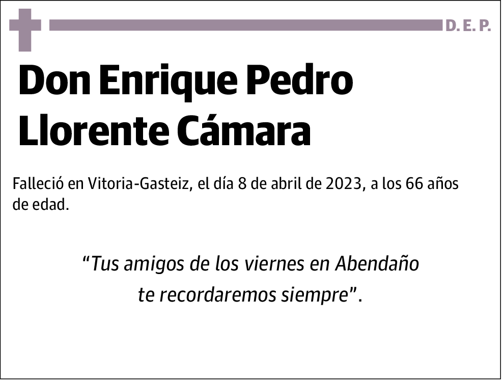 Enrique Pedro Llorente Camara