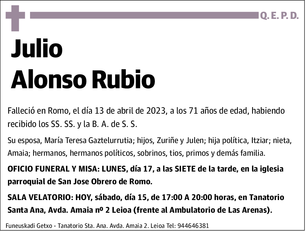 Julio Alonso Rubio