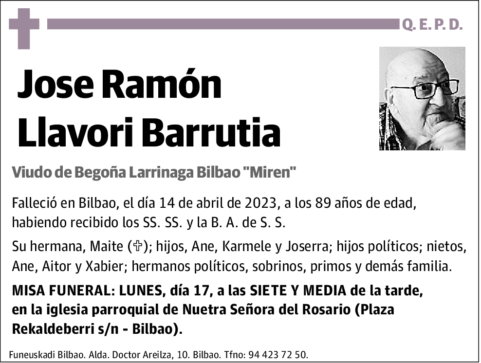 Jose Ramón Llavori Barrutia