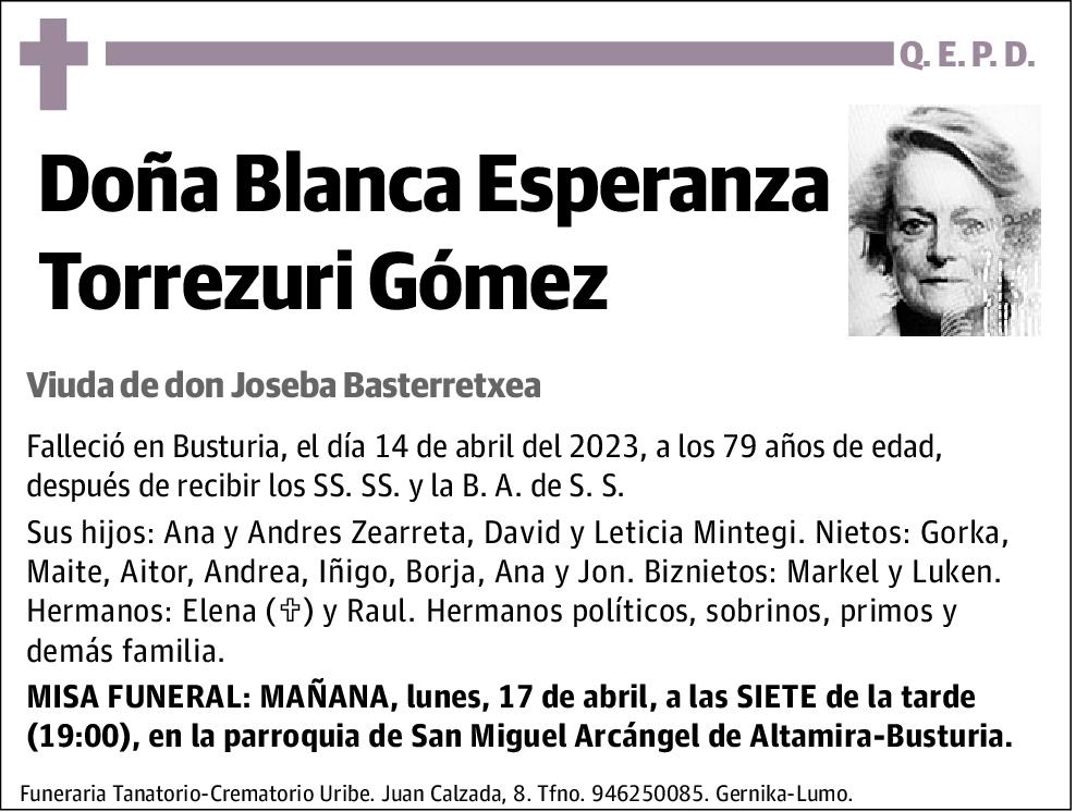 Blanca Esperanza Torrezuri Gómez