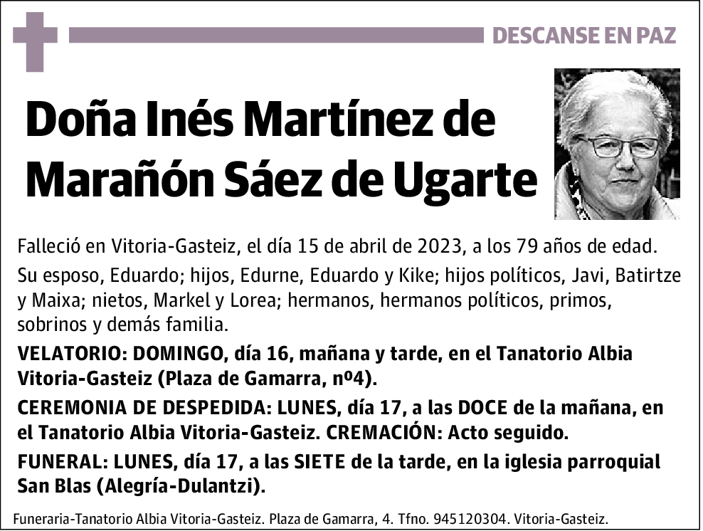 Inés Martínez de Marañón Sáez de Ugarte
