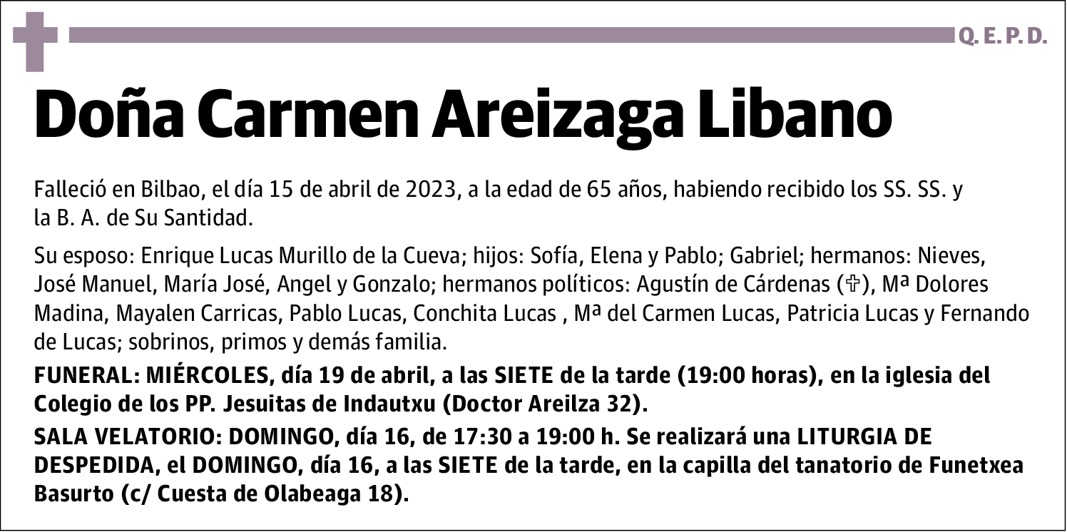 Carmen Areizaga Libano