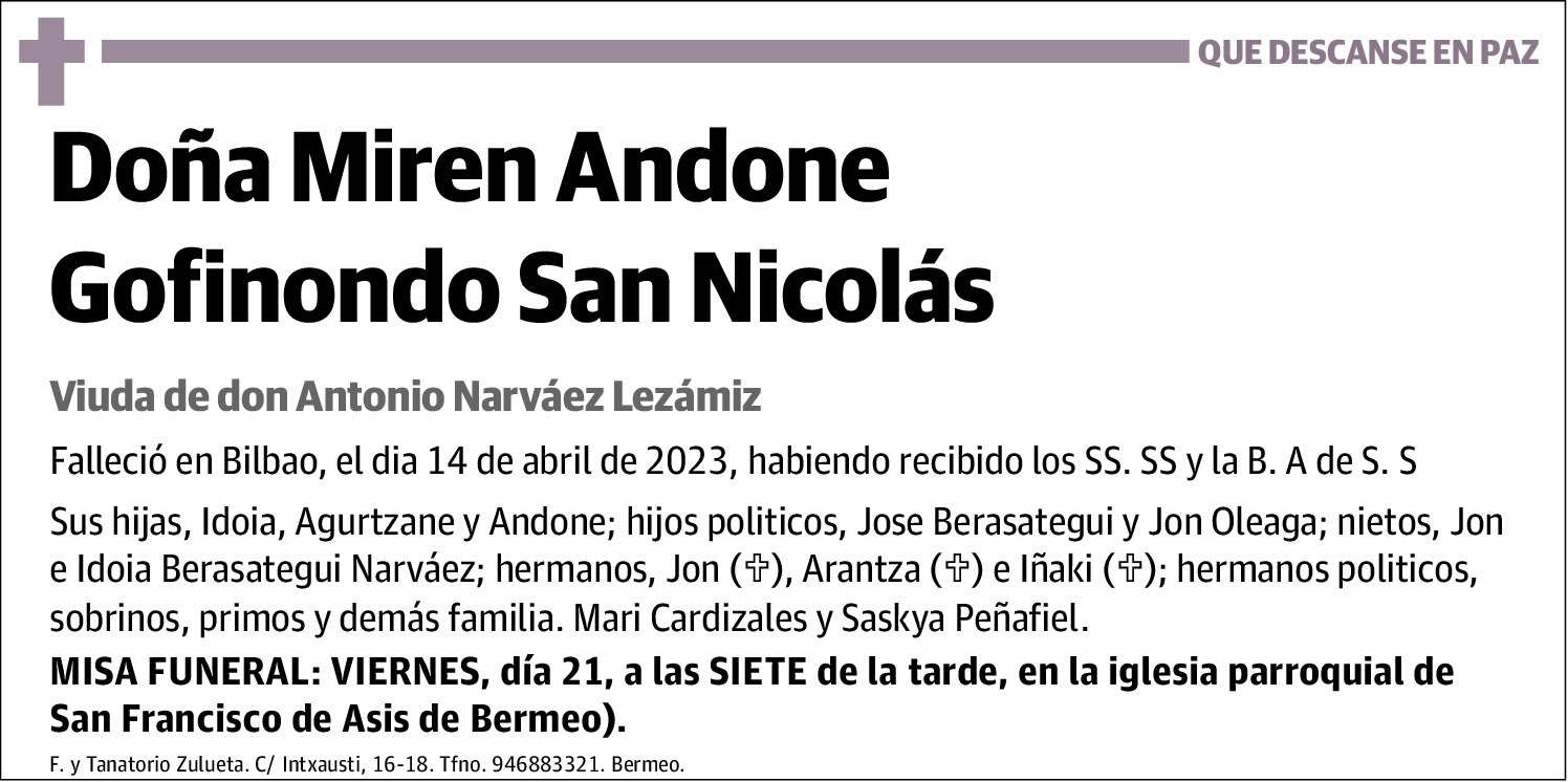 Miren Andone Gofinondo San Nicolás