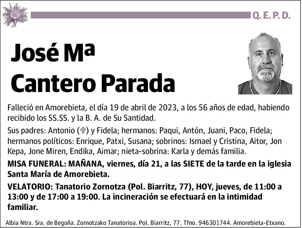 Jose Mª Cantero Parada